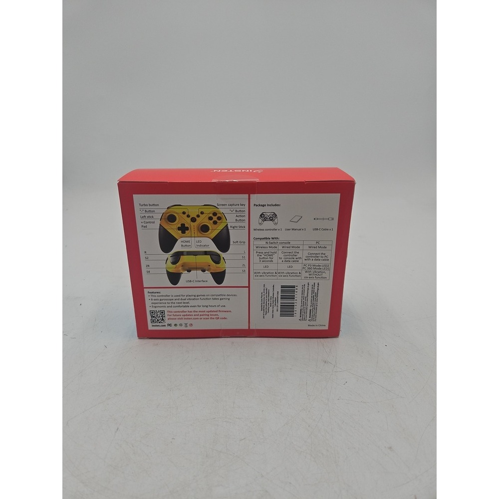 Insten Wireless Pro Controller for Nintendo Switch/OLED/Switch Lite Yellow - Picture 5 of 7